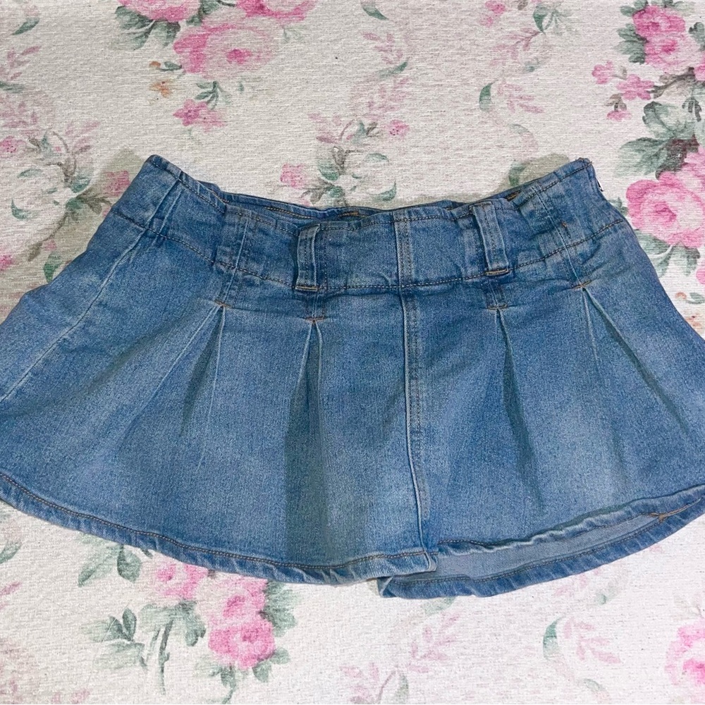 Denim Mini Skort